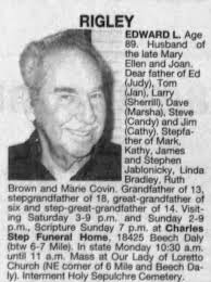 Obituary for EDWARD L. RIGLEY (Aged 89)