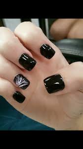 Black And Gold Acrylic Nails Short Black Nails With Lavender And White Design Edgy With A Little Cute Glitter Square Acrylic Nails Black Acrylic Nail Designs Black Nail Designs