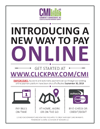 Creating your account if you haven't used clickpay to make online payments before, setting up your account is easy and should only take a few minutes. Introducing A New Way To Pay Community Management Inc