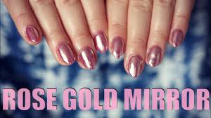 Rose Gold Chrome Nails Semiflash Semilac Youtube
