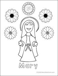 Download this adorable dog printable to delight your child. Mary Coloring Pages Perfect To Use As May Crowning Printables