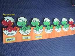 En Este Aula De Infantil Han Decidido Utilizar Este Metodo Para Reforzar Conceptos Matematicos Como Ante Cumpleanos En El Aula Decoracion De Aulas Dinosaurios