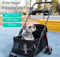 Foldable Pet Stroller Large Pet Stroller For Dogs & Cats - 4 ...