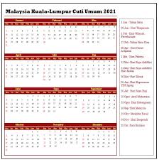 Cuti sekolah 2020 berdasakan kpm. Kuala Lumpur Cuti Umum Kalendar 2021