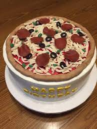 Use sharp knife to cut slices like you would a cake. Pizza Birthday Cake 10 Inch Torted Chocolate And Vanilla C Flickr