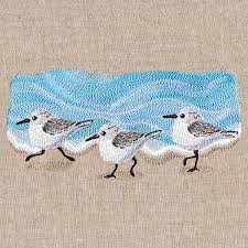 Weekend cabin knit pattern & kit. Oceanside Sandpiper Border Urban Threads Unique And Awesome Embroidery Designs