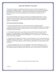 resume writing toolkit