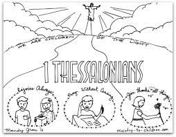 You are allowed to sell your finished items using my original art but you are not allowed to resell it in its original form (as is). 1 Thessalonians Bible Book Coloring Page Ministry To Children