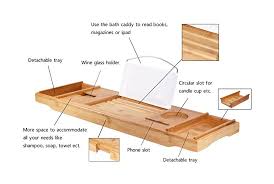 The marketing of bathtub trays. Amazon Com Dozyant Bamboo Bathtub Caddy Tray Bathtub Rack One Or Two Person Bath Tray With Extending Sides For Towe Wine Glass Holder Bathtub Caddy Bath Tray