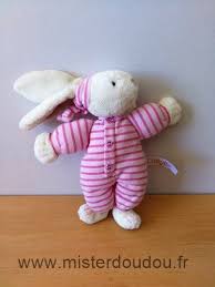 Doudou Lapin Corolle Rose Raye Doudou Perdu Doudou Lapin Doudou