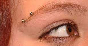 Horizontal Eyebrow Piercing Eyebrow Piercing Face Piercings Piercing