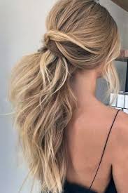 If you haven't been completely closed off, you've definitely noticed that half up half down hairstyles are all the rage this year. 71 Perfect Half Up Half Down Wedding Hairstyles Down Hairstyles Ponytail Hairstyles Curly Hair Styles Naturally