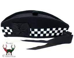 Diced Glengarry Cap Scottish Hat Tartan Hat Cap