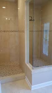 Master Bathroom Walk In Shower 12x24 Porcelain Tile On The Shower Walls And Mosaic Tile On T Bathroom Farmhouse Style Sleek Bathroom Masculine Bathroom Decor