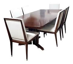 Mid century modern dining table set. Henredon David Kleinberg Walnut Mid Century Modern Dining Table Set Chairish