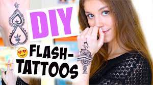 Gerade, wenn du deine haut das erste mal mit henna färbst, probiere ein paar striche mit dem applikator auf papier. Diy Tattoos 10 Motivideen Methoden Tipps Barbieloveslipsticks Youtube