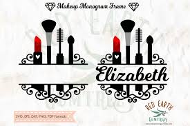 You will receive digital products (digital files only). Makeup Beauty Glamour Split Monogram Frame Svg Png Dxf Eps 379913 Cut Files Design Bundles