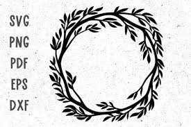 Download Floral Twig Wreath Svg File For Cricut Graphic By Greenwolf Art Creative Fabrica