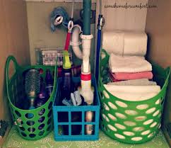 how to organize under the bathroom sink