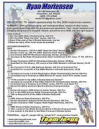 Motocross Racing Resume Template February 2021