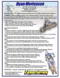 A sponsorship letter isn't generally as long as that of a sponsorship proposal. Motocross Racing Resume Template August 2021