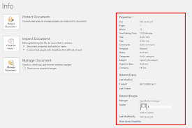 Click history on the menu. Is There A Way To Map The Ms Word Document Properties Inside Sharepoint Online Document Library Microsoft Q A
