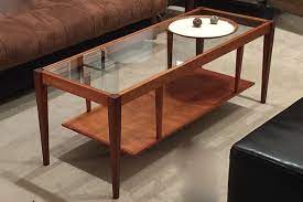 Mid century modern glass top coffee table. Mid Century Modern Glass Top Coffee Table Re Staining Makeover Coffee Table Glass Top Coffee Table Table