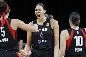Liz cambage of the las vegas aces is guarded by brionna jones of the. Liz Cambage Has Returned To The Wnbl And She S Not Leaving Without A Trophy In Her Lap Venus Sports