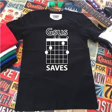 Jesus Saves Guitar Shirt Gsus Chord Guitar Shirt Guitar Player Gift Guitarist Shirts Funny Guitar Shirt Guitar Tees Music Tees