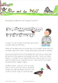 Neu Illustriert Peter Und Der Wolf Peter Und Der Wolf Musik Fur Die Grundschule Musik Schule