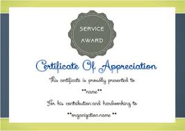 24 Certificate Of Service Templates For Employees Formats Wording Free Samples Demplates