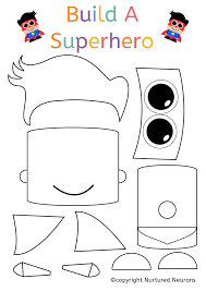 Then have them stamp it on the bottom of the paper, let dry and use black sharpie to make dad's face/hair. Build A Superhero Craft Super Preschool Printable Nurtured Neurons In 2021 Superhero Crafts Hero Crafts Super Hero Activities
