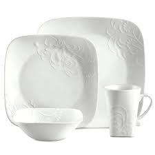 Black And White Corelle Dishes Embossed Corelle Dishes Corelle Boutique Cherish Embossed Square 16 Piece Set Corelle Dinnerware Sets Corelle Dishes