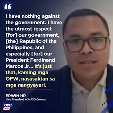 MAISUG Croatia Vice President Erwin HR says their zero remittance protest  is not meant to attack the Philippine government but to express the deep  frustration of OFWs over what they claim is
