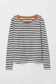 Black And White Striped Long Sleeve Shirt Womens Csikos Dzsorzefelso Fekete Feher Csikos Noi H M Hu Tops Long Sleeve Tops Striped Jersey