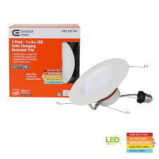 Check spelling or type a new query. Commercial Electric 6 In Matte White Integrated Led Recessed Trim 5 Ways 2 Pack Ns01aa11fr1 259 The Home Depot