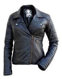 Nwt Black Brando Padded Shoulder Sleeves Women Genuine Real Pure Leather Jacket Jackets For Women Leather Jacket Womens Black Leather Jacket