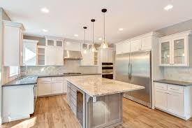 mixing cabinet colors and granite