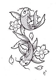 Super angebote für koi tattoos hier im preisvergleich. Two Uncolored Koi Fish And Cherry Blossom Tattoo Design Tattooimages Biz