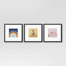 Small golden square resin photo picture frame wedding home table art ornament. Set Of 3 14 5 X 14 5 Matted To 8 X 8 Gallery Frames Room Essentials Target