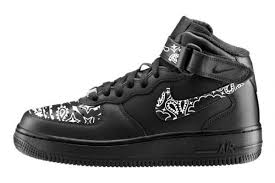 Black Bandana Air Force 1 Black Bandana Scarf Nike Air Force 1 Shoes Black Mid In 2020 Popular Nike Shoes Custom Nike Shoes Black Shoes