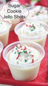 Christmas Sugar Cookie Jello Shots Recipe Christmas Sugar Cookies Christmas Drinks Jello Shot Recipes
