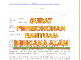 Surat Permohonan Bantuan Bencana Alam Format Administrasi Desa