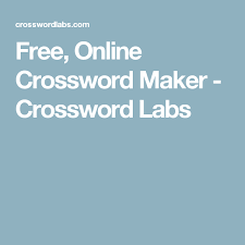 Usa daily crossword fans are in luck—there's a nearly inexhaustible supply of crossword puzzles online, and most of them are free. Free Online Crossword Maker Crossword Labs Crossword Puzzle Maker Learning Technology Puzzle Maker