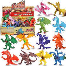 Amazon.com: ValeforToy Dragon Toys,12 Piece Assorted Realistic Looking  Dragon Figure,4 Inch Mini Dragons Sets with Gift Box, Non-Toxic Safety  Materials ABS Vinyl Plastic Dragon,Party Favors Toy for Boys Kids : Toys &