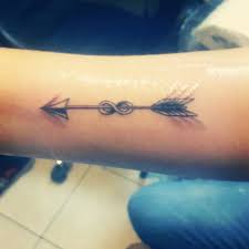 Show off your love for infinity symbol with this heart shaped infinity symbol tattoo. Cutelittletattoos Tattoos For Guys Arrow Tattoos For Women Infinity Arrow Tattoo