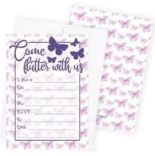 A lovely birthday celebration for any age. Butterfly Birthday Party Invitations Purple Butterfly Wishes 10 Cards With Envelopes Distinctivs Walmart Com Walmart Com