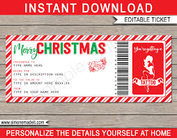 Each page makes 2 gift card holders. Printable Christmas Tattoo Gift Voucher Template Diy Gift Certificate