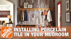 One of the first and the leading reason to utilizing this porcelain tile that looks like wood is considering that of the truth that there is so less trees in the globe. Mudroom Ideas How To Install Porcelain Tile Flooring The Home Depot Youtube