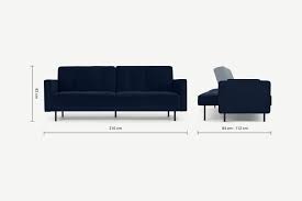 rosslyn canape convertible clic clac velours encre bleue canape convertible canape lit canape